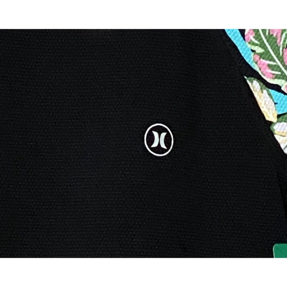 Hurley Long Sleeve One Piece Swimsuit XL Black Floral Rash Guard NWT - Picture 4 of 9